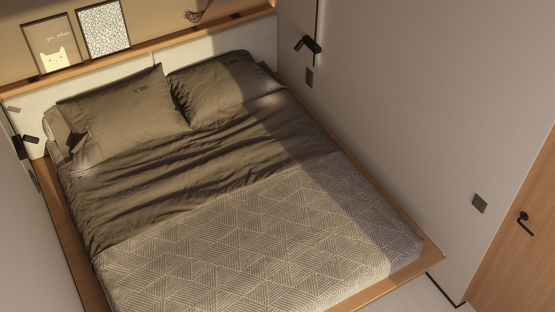 Спальня модульного дома