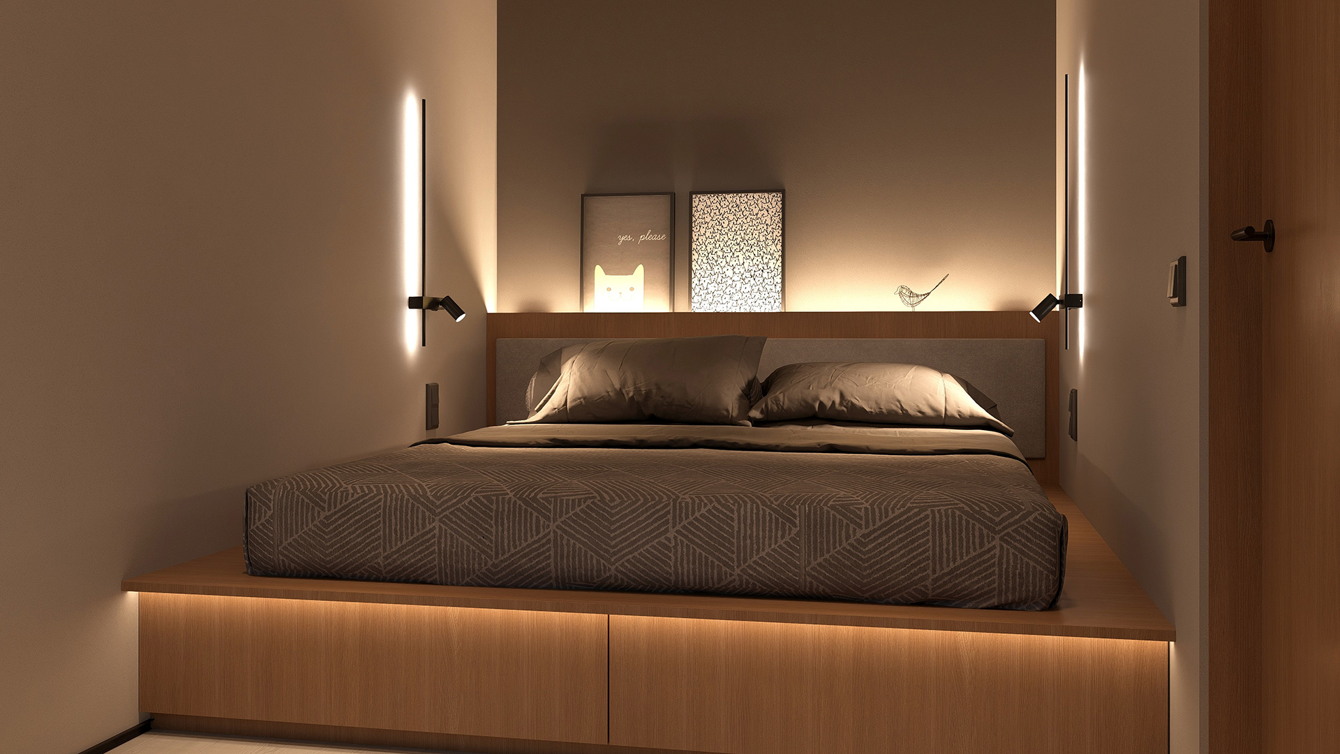 Гостевая спальня модульного дома