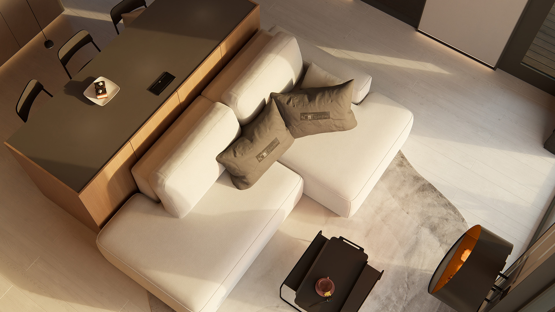 Гостинная модульного дома